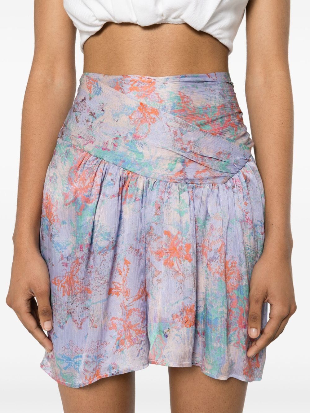 Iro FLORAL PRINT SILK MINI SKIRT Size 27" / US 4 / IT 40 - 2 Thumbnail