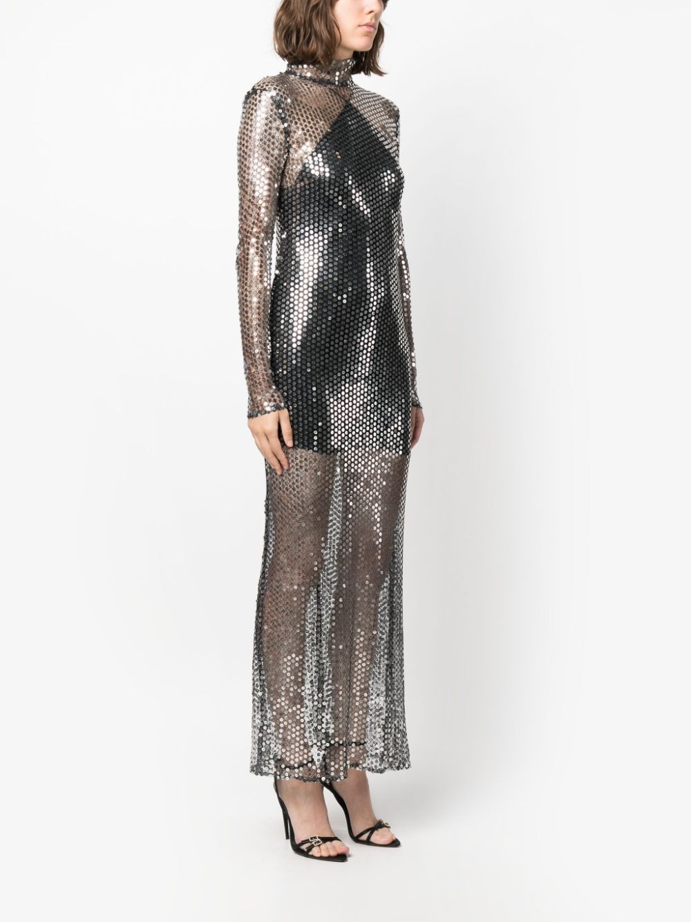 Other TINA TRANSPARENT LONG DRESS WITH SEQUINS Size S / US 4 / IT 40 - 4 Thumbnail
