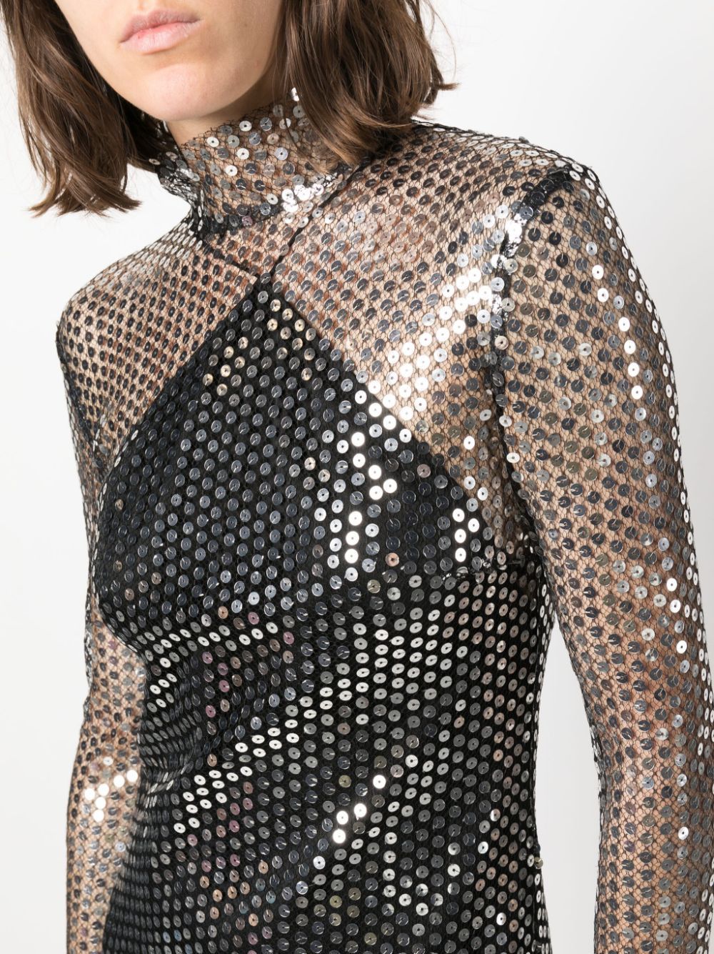 Other TINA TRANSPARENT LONG DRESS WITH SEQUINS Size S / US 4 / IT 40 - 2 Thumbnail