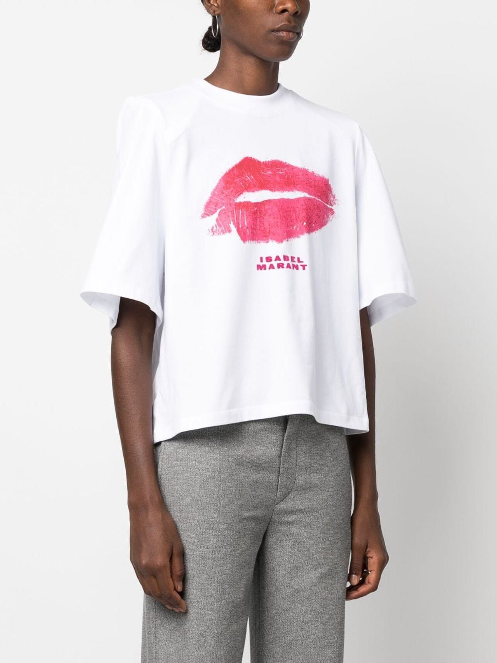 Isabel Marant BEN PRINTED COTTON T-SHIRT Size S / US 4 / IT 40 - 4 Thumbnail