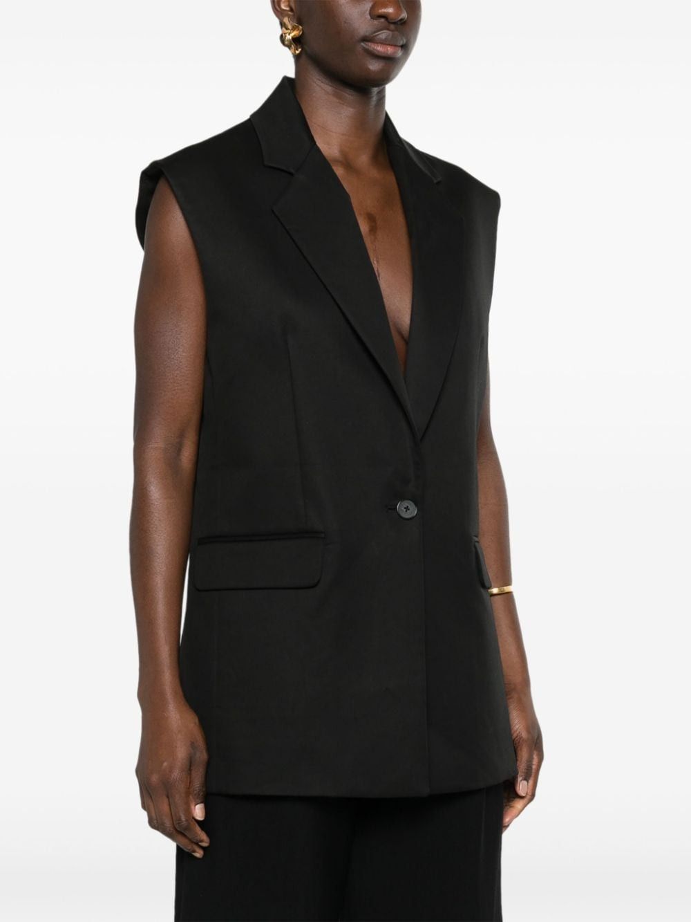 Iro COTTON SINGLE-BREASTED VEST Size S / US 4 / IT 40 - 4 Thumbnail