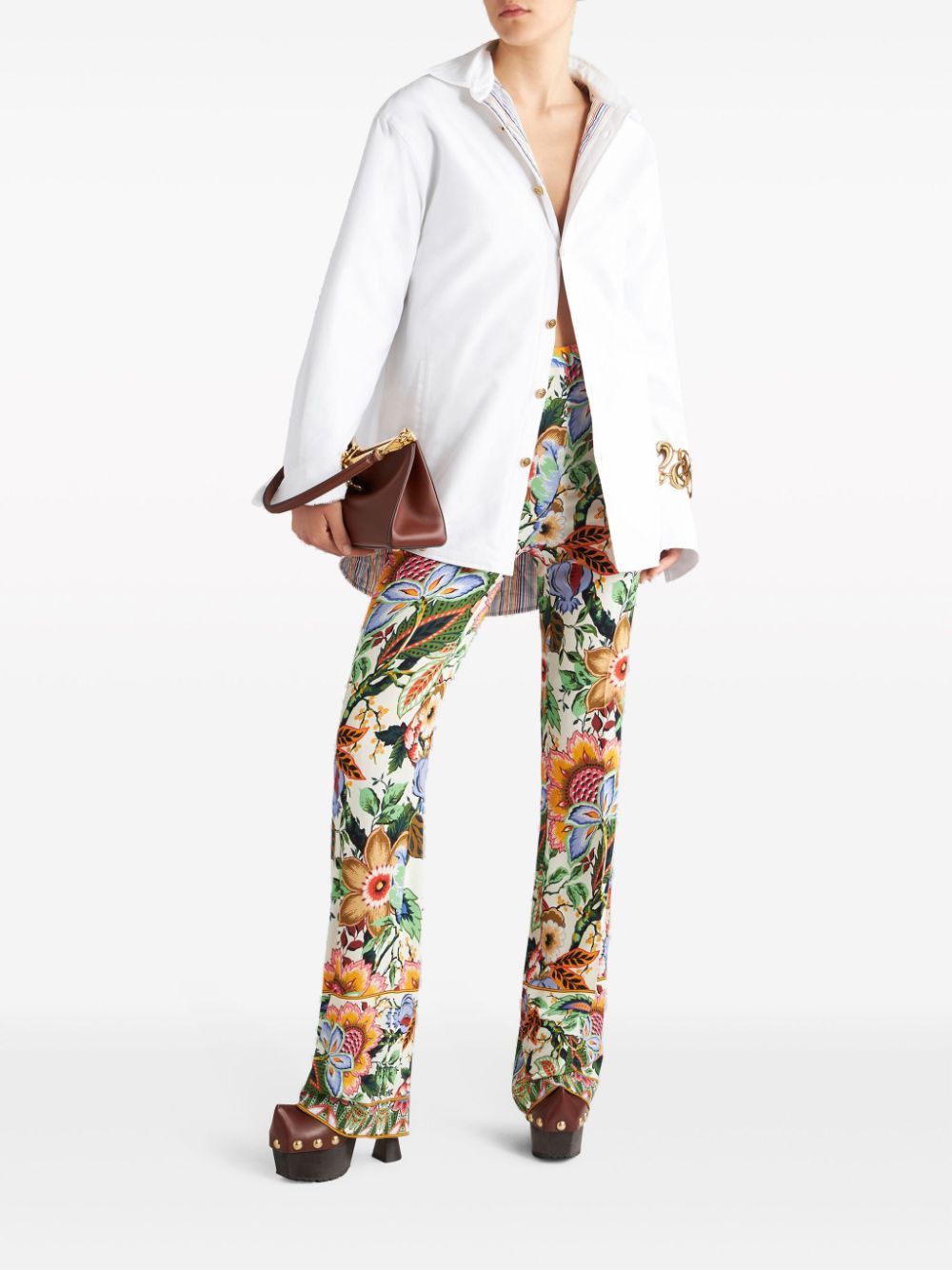 Etro PRINTED VISCOSE TROUSERS Size 27" / US 4 / IT 40 - 6 Thumbnail