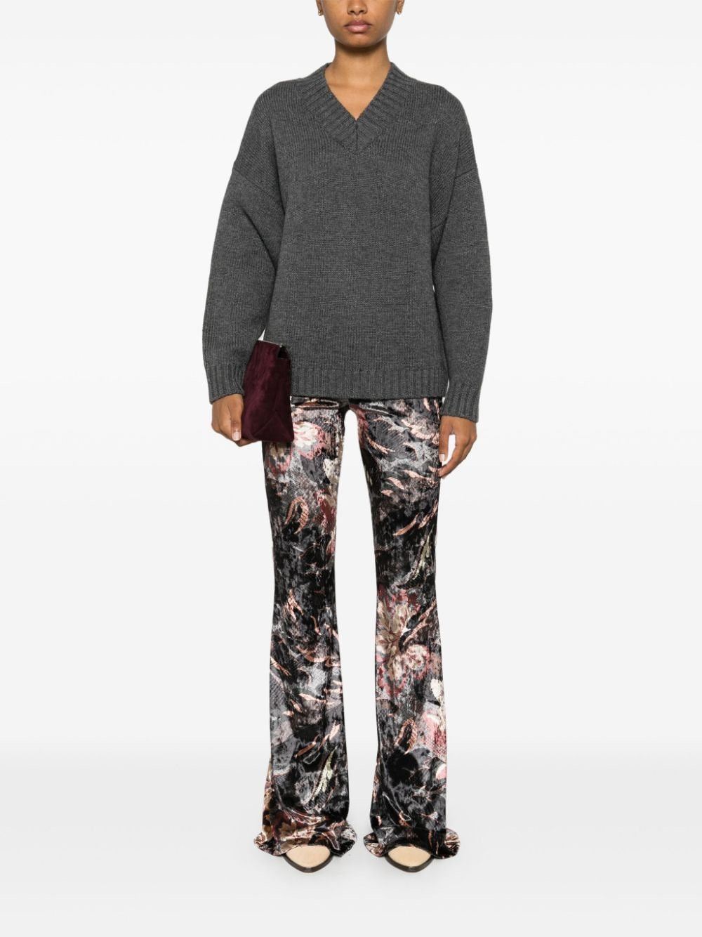 Etro PRINTED FLARED TROUSERS Size 27" / US 4 / IT 40 - 4 Thumbnail