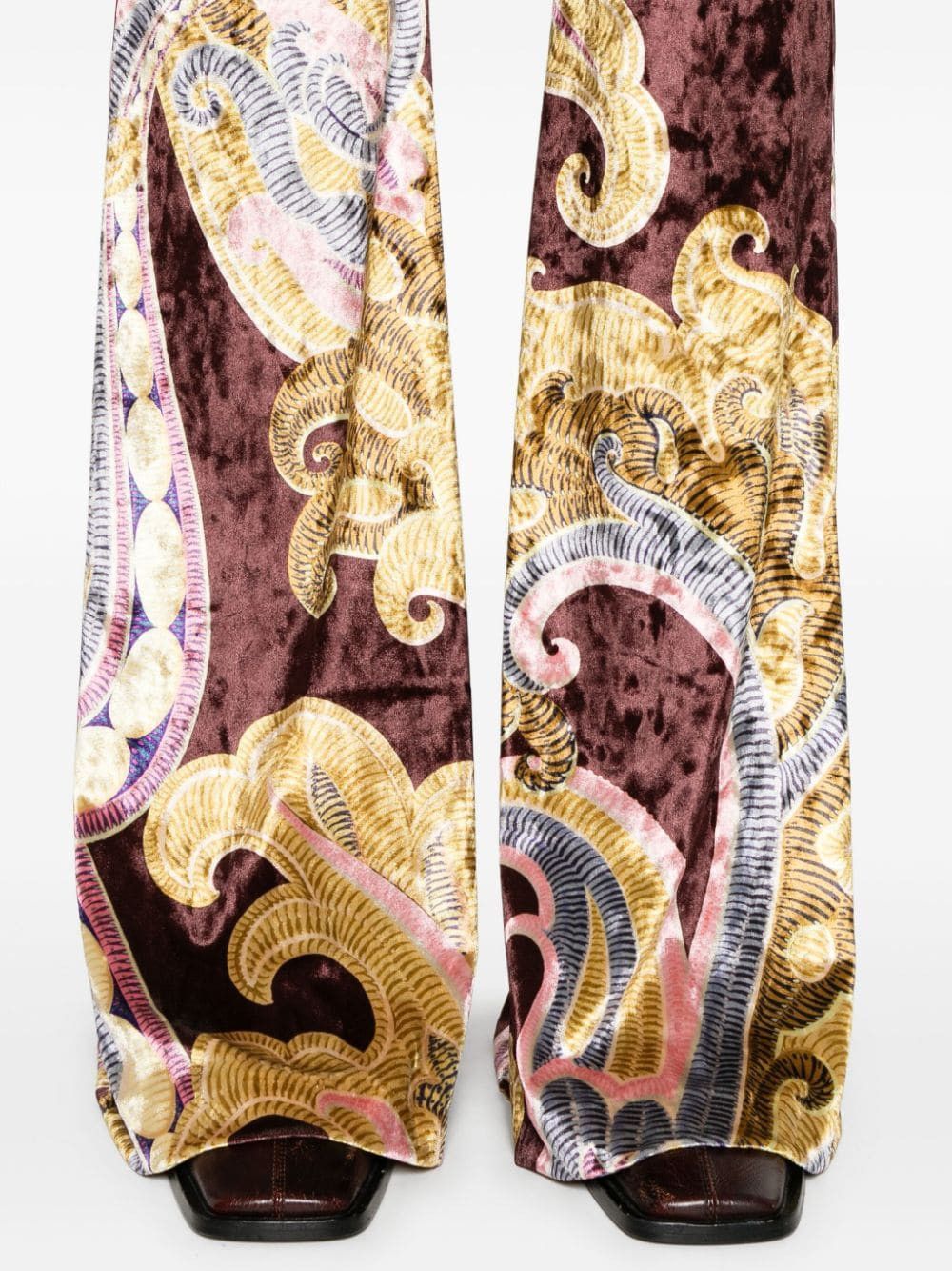 Etro PRINTED FLARED LEG TROUSERS Size 27" / US 4 / IT 40 - 5 Thumbnail