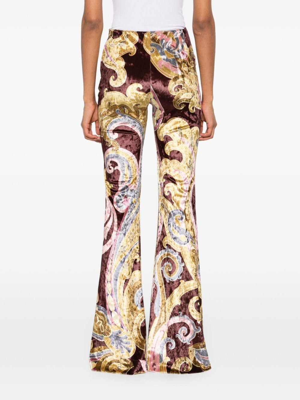 Etro PRINTED FLARED LEG TROUSERS Size 27" / US 4 / IT 40 - 2 Thumbnail