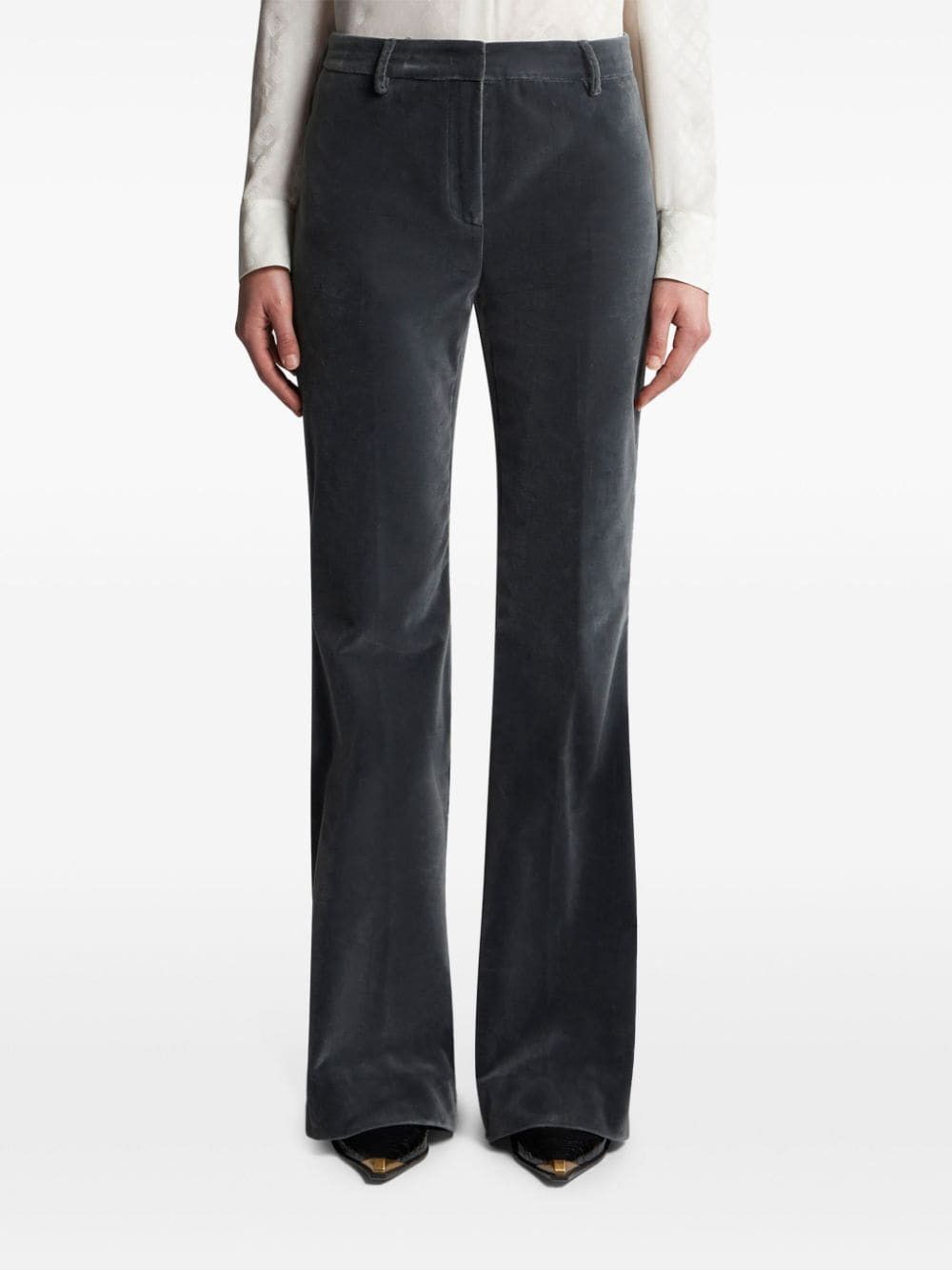 Etro VELVET FLARED TROUSERS Size 27" / US 4 / IT 40 - 6 Thumbnail
