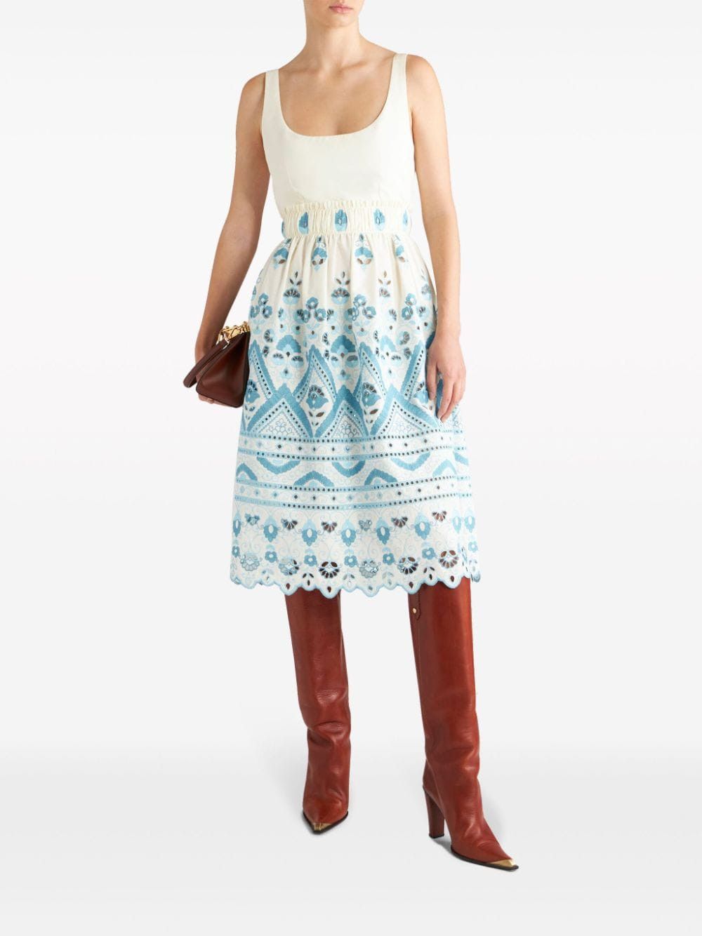 Etro COTTON BLEND SHORT DRESS Size S / US 4 / IT 40 - 4 Thumbnail