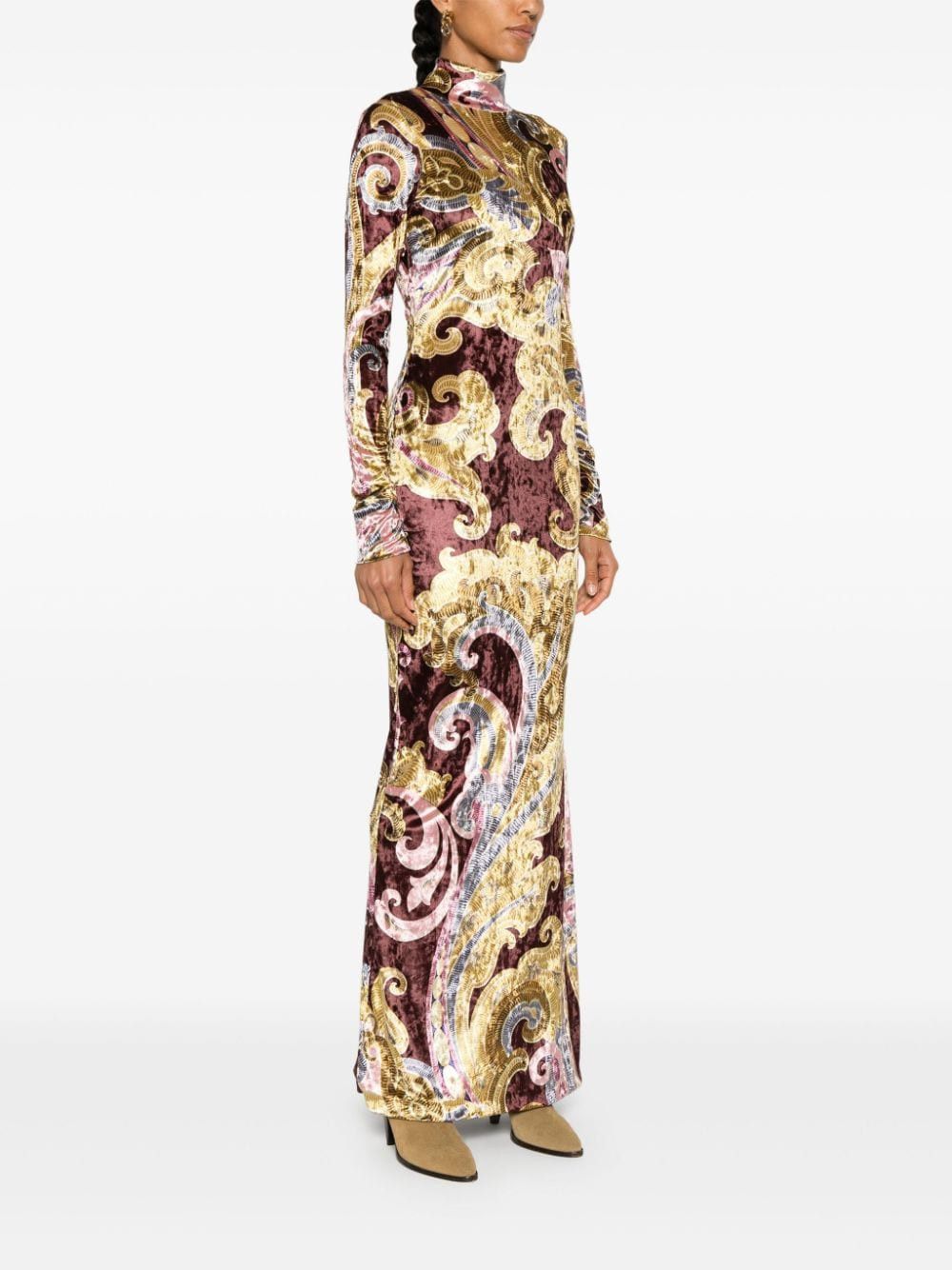 Etro PRINTED LONG DRESS Size S / US 4 / IT 40 - 3 Thumbnail