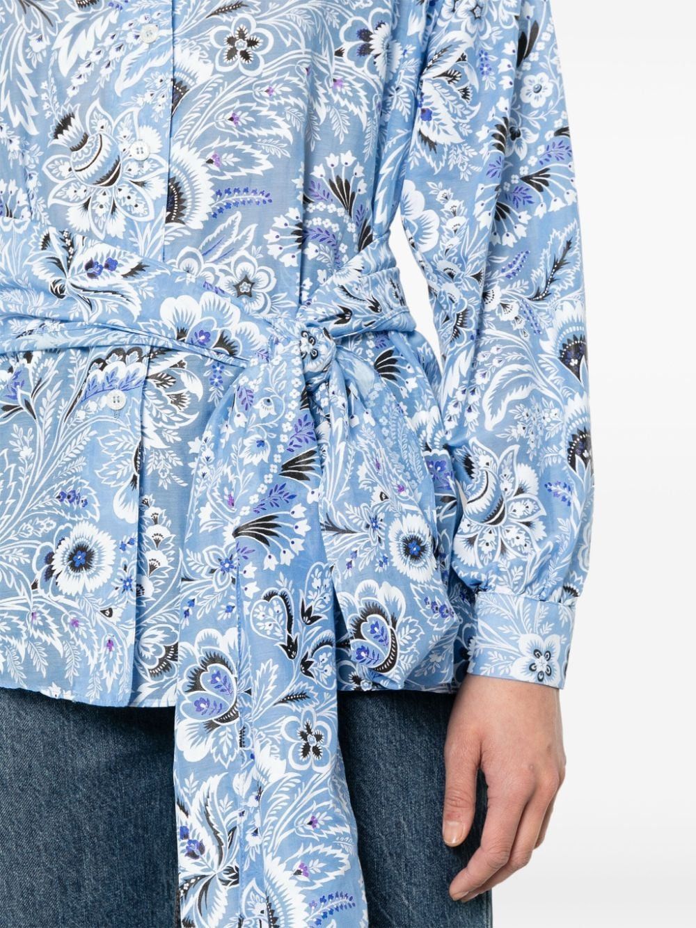 Etro COTTON AND SILK BLEND SHIRT Size S / US 4 / IT 40 - 3 Thumbnail
