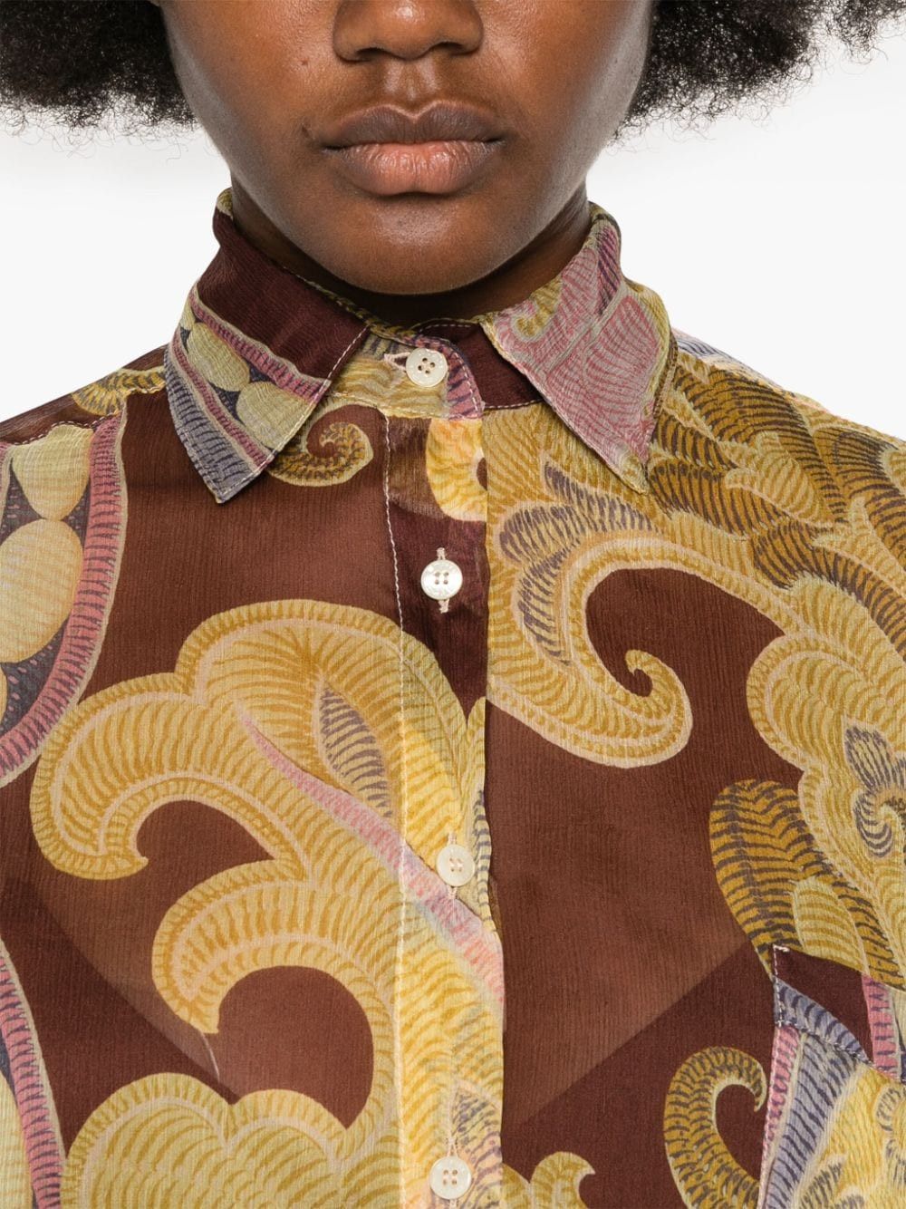 Etro PRINTED SILK SHIRT Size S / US 4 / IT 40 - 3 Thumbnail