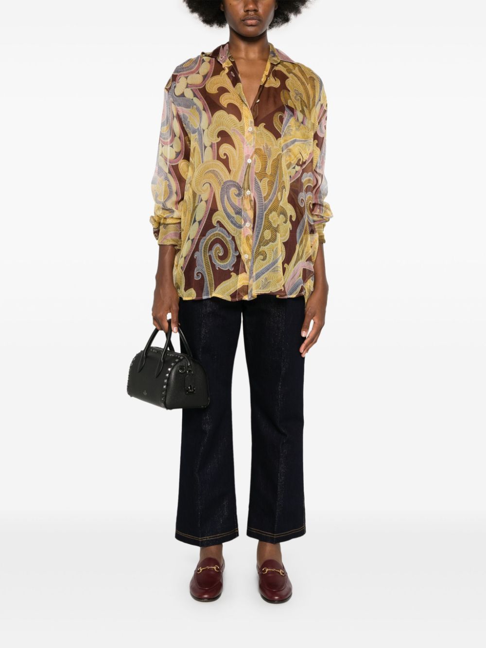 Etro PRINTED SILK SHIRT Size S / US 4 / IT 40 - 4 Thumbnail