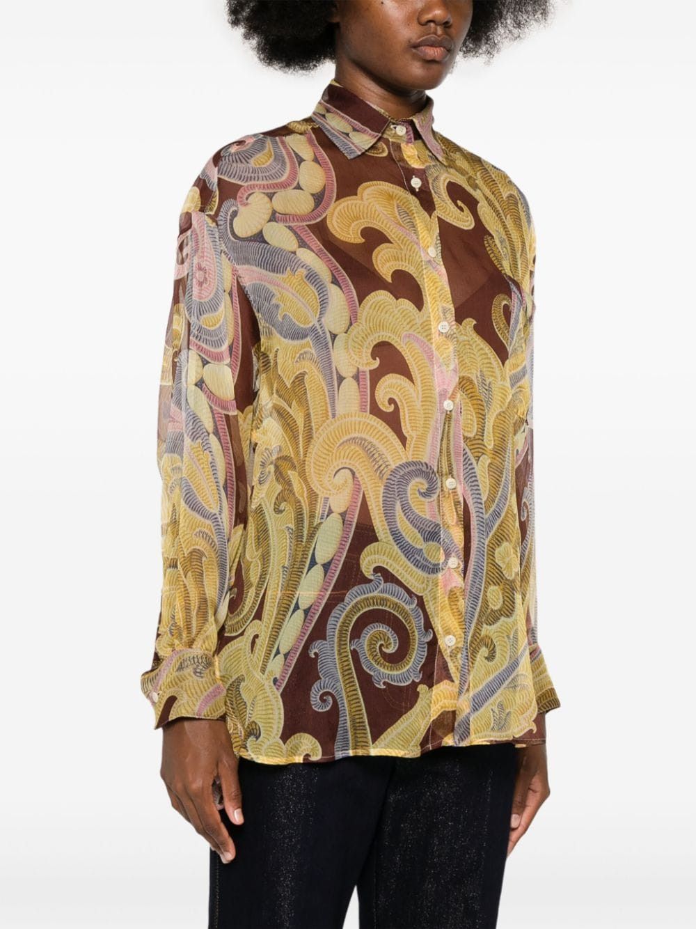 Etro PRINTED SILK SHIRT Size S / US 4 / IT 40 - 2 Thumbnail