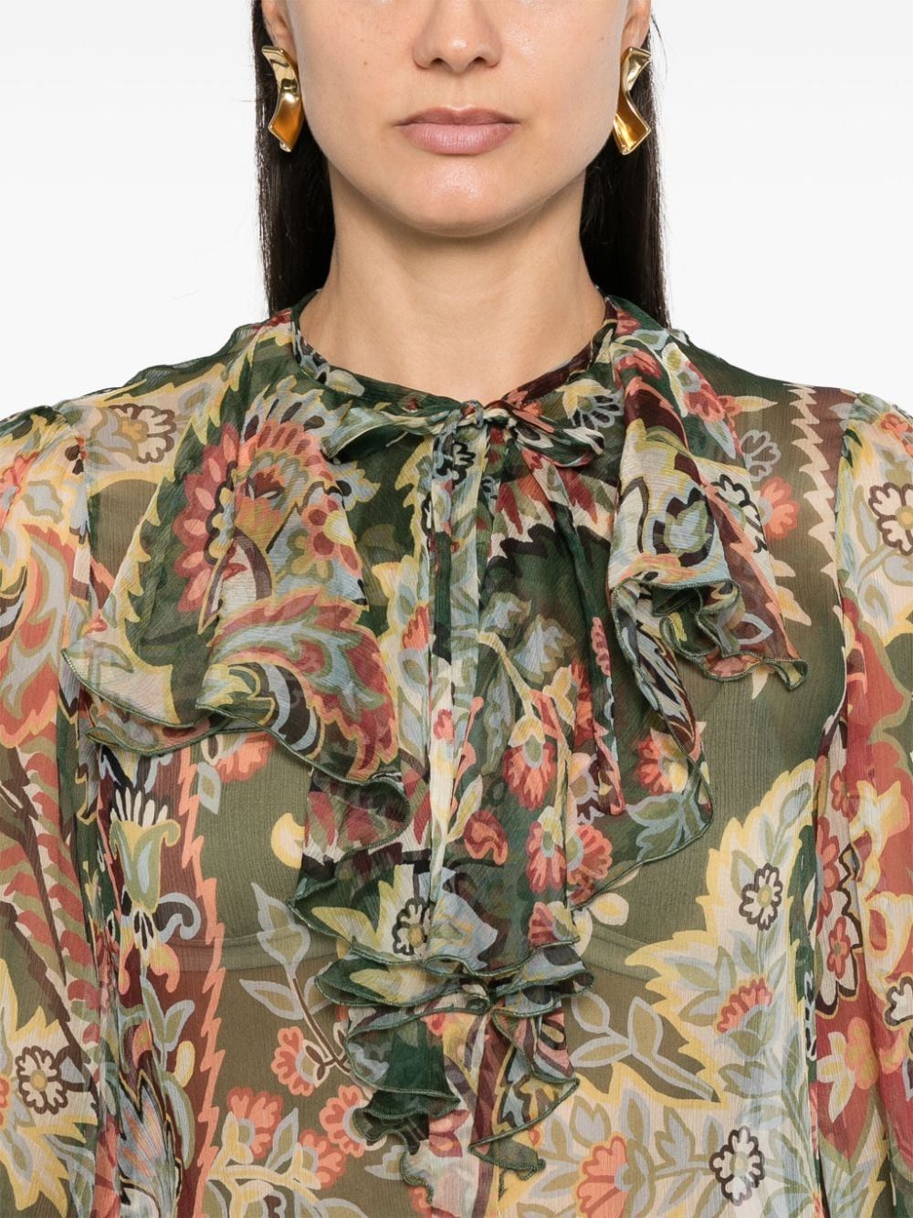 Etro PRINTED SILK SHIRT Size S / US 4 / IT 40 - 2 Thumbnail