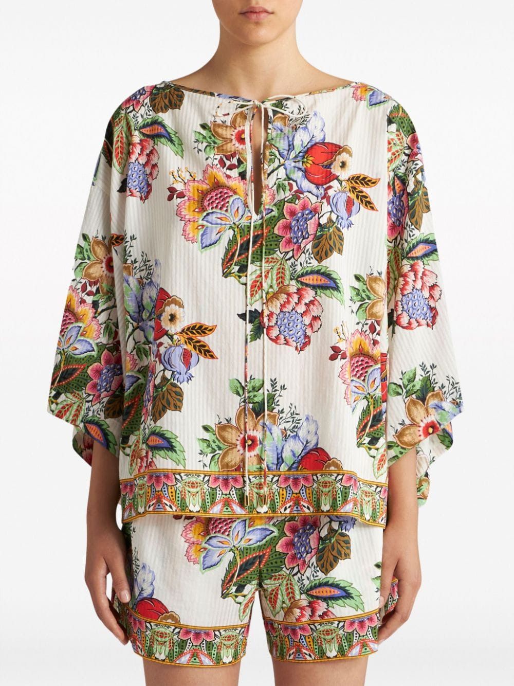 Etro COTTON AND SILK BLEND TOP Size S / US 4 / IT 40 - 4 Thumbnail