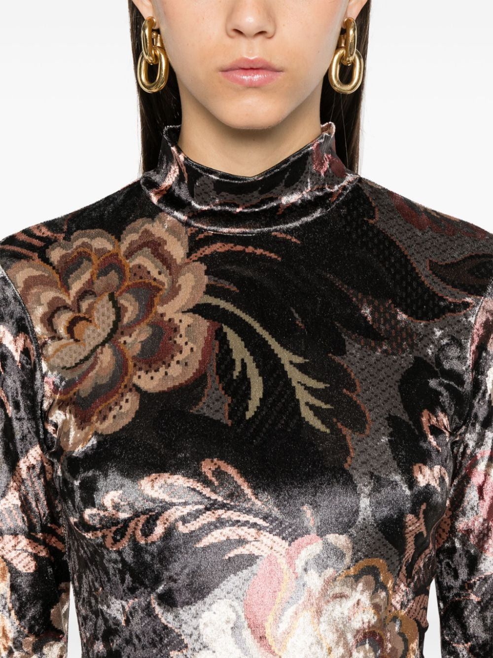 Etro PRINTED HIGH-NECK SWEATER Size S / US 4 / IT 40 - 4 Thumbnail