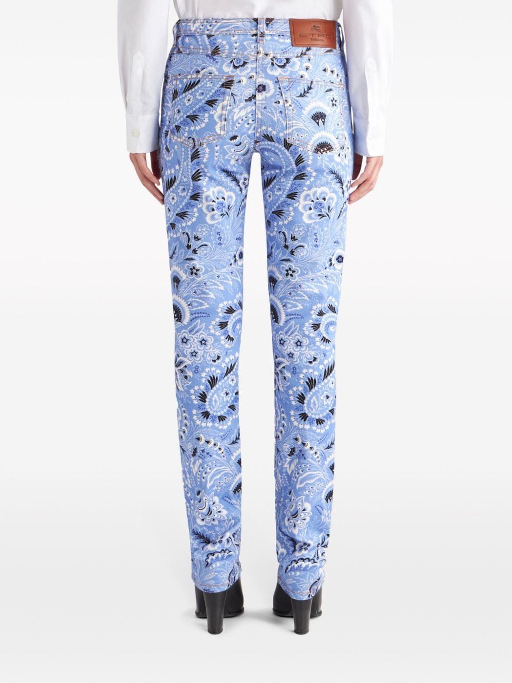 Etro PRINTED DENIM JEANS Size 28" / US 6 / IT 42 - 4 Thumbnail