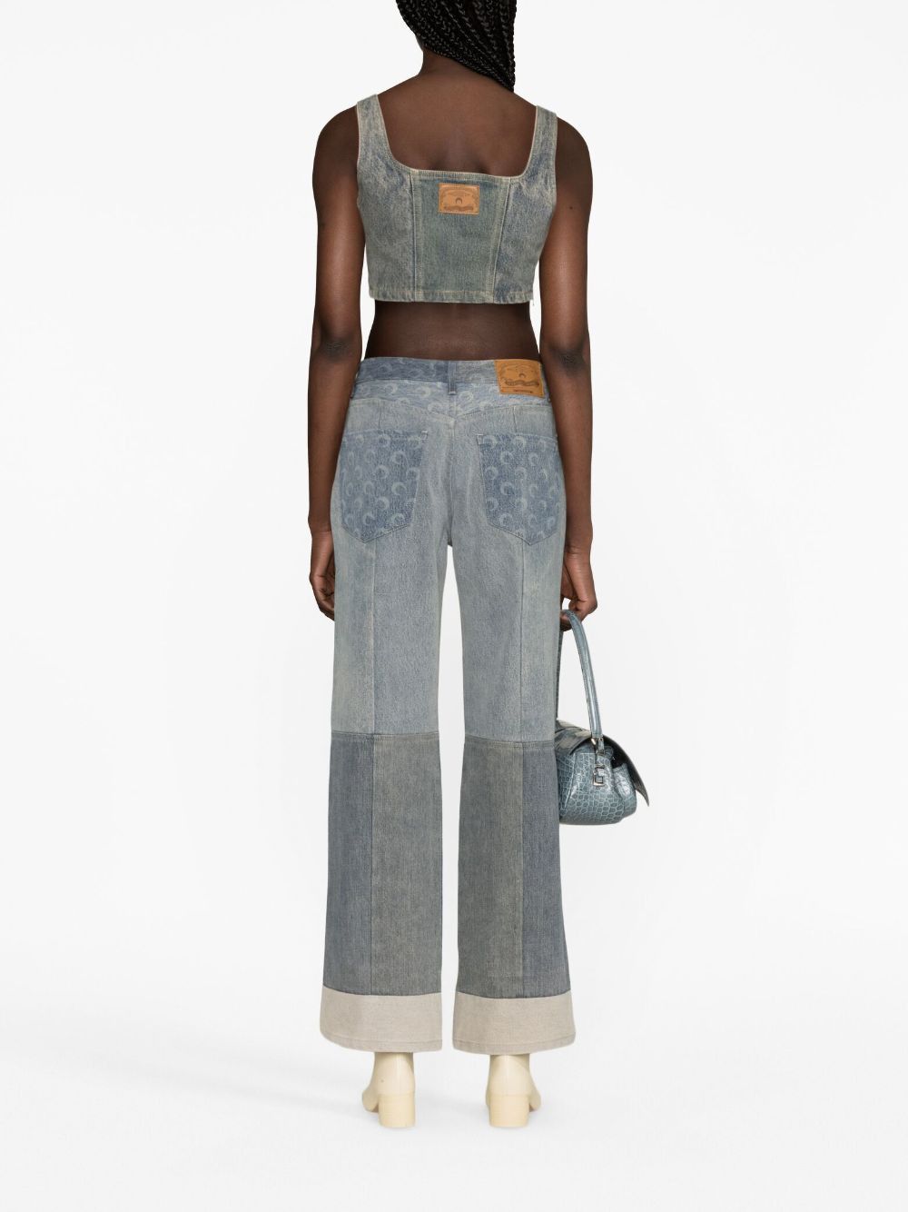 Marine Serre DENIM CROPPED BUSTIER Size S / US 4 / IT 40 - 2 Thumbnail