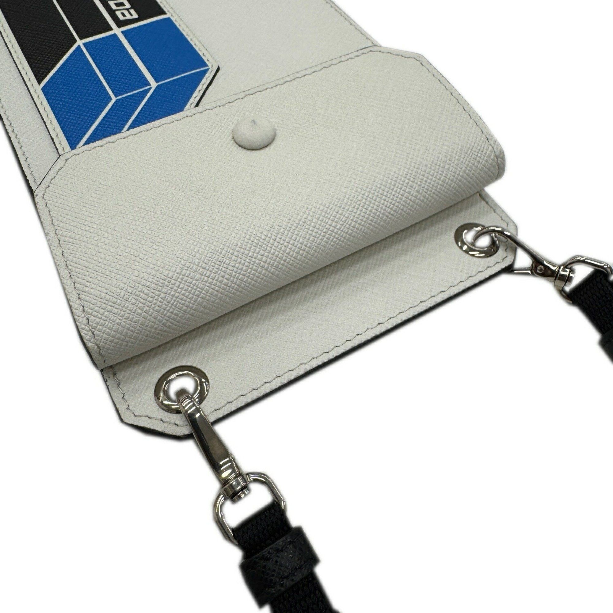 Prada Prada Shoulder Pouch Smartphone Case Leather White 2ZH068 Size ONE SIZE - 4 Thumbnail
