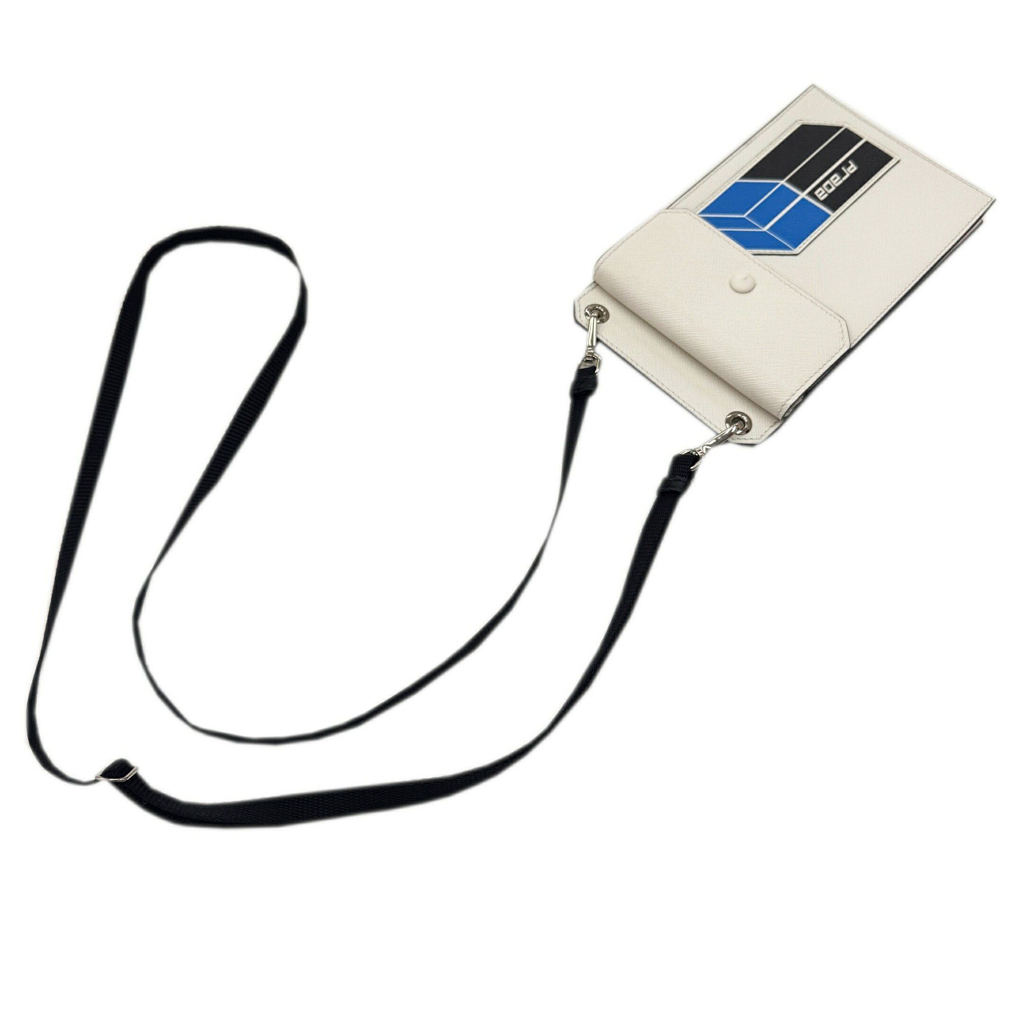 Prada Prada Shoulder Pouch Smartphone Case Leather White 2ZH068 Size ONE SIZE - 3 Thumbnail