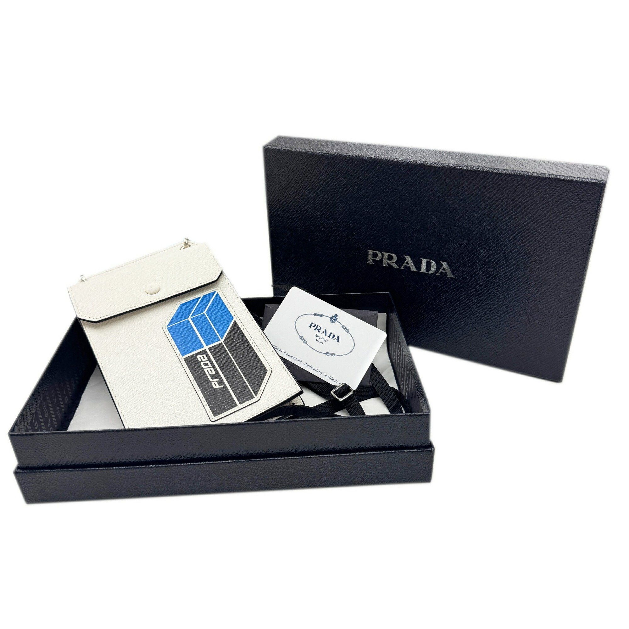 Prada Prada Shoulder Pouch Smartphone Case Leather White 2ZH068 Size ONE SIZE - 11 Thumbnail
