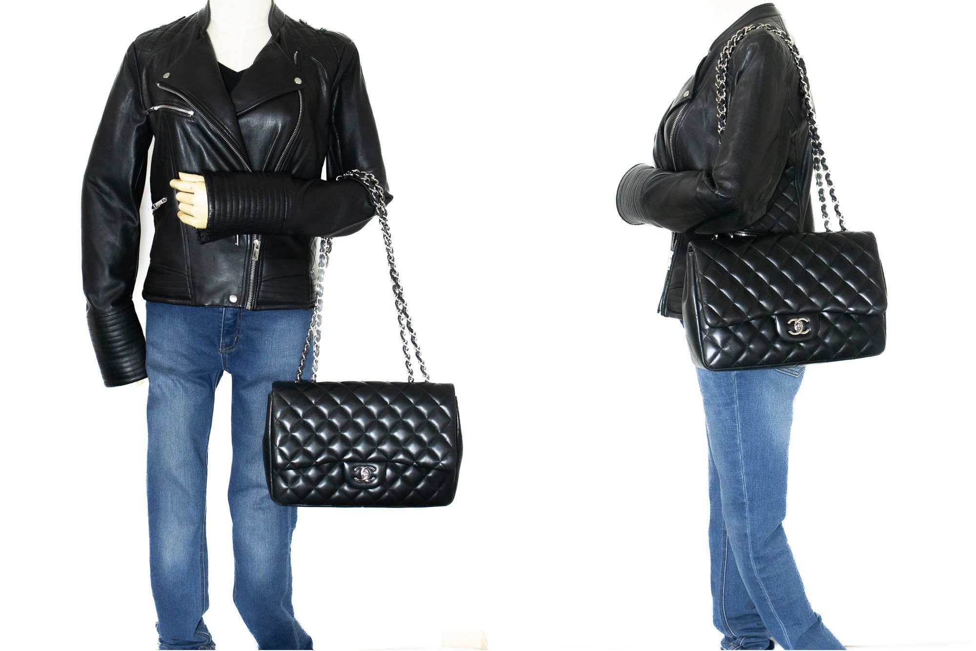 Chanel Timeless Black Leather Shoulder Bag (Pre-Owned) Size ONE SIZE - 7 Thumbnail