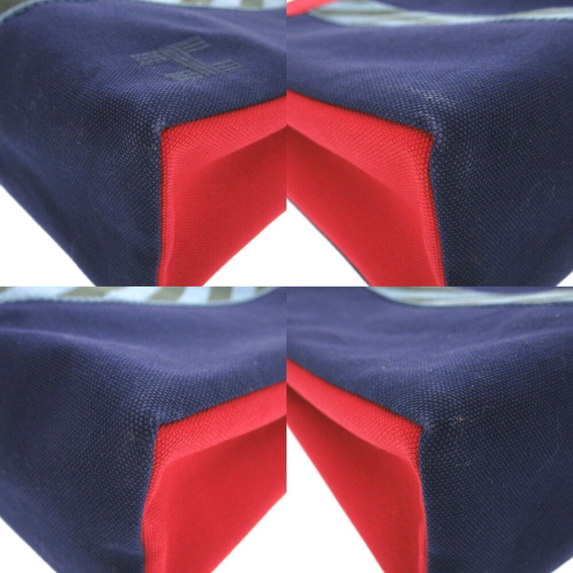 Hermes Hermes Jime Tou Jumping High Case 456116 Clutch Bag Canvas/Cotton Navy 1032HERMES Size ONE SIZE - 8 Thumbnail