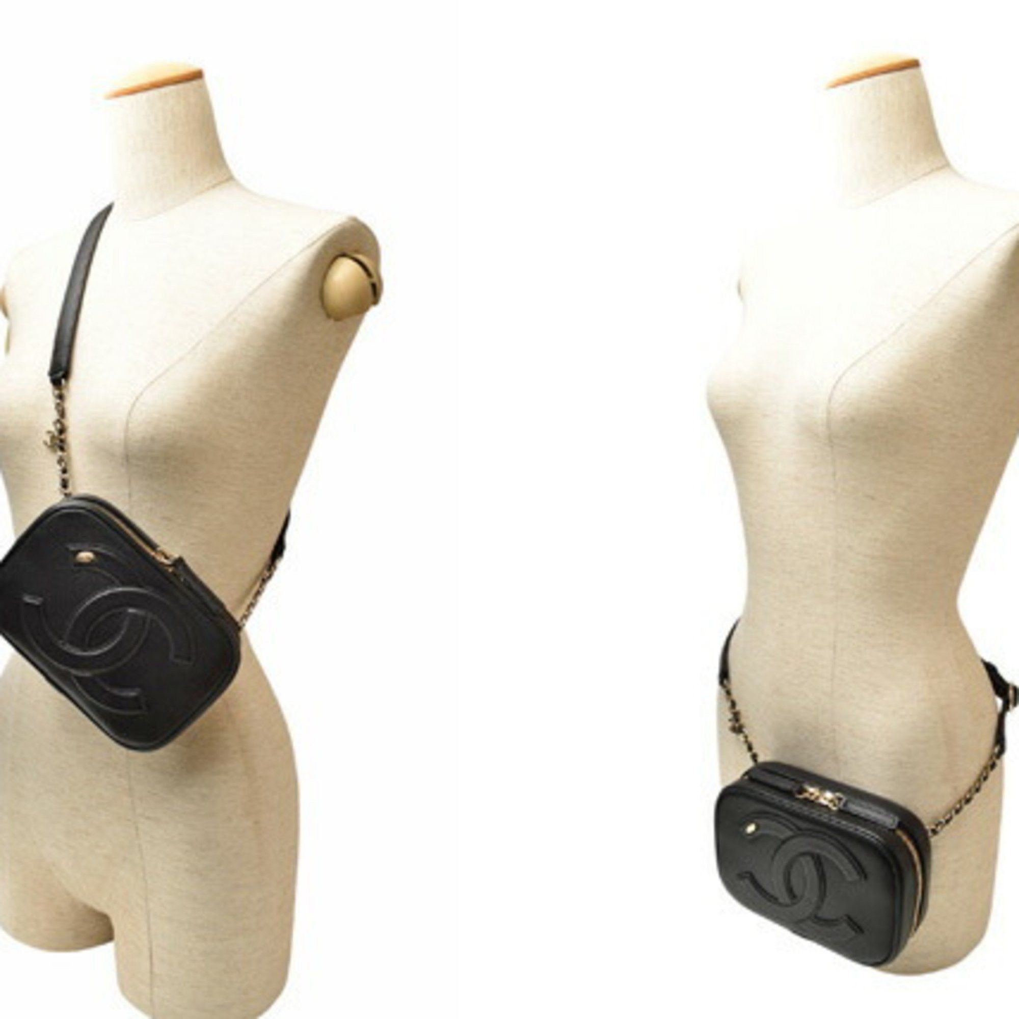 Chanel Chanel Belt Bag Chain Pouch Waist CHANEL Black Size ONE SIZE - 4 Thumbnail