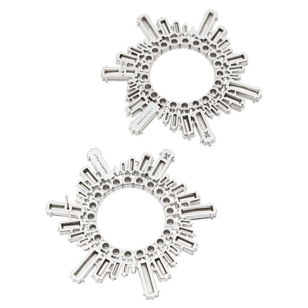 Amina Muaddi Silver Begum Crystal-embellished Earrings Size ONE SIZE - 3 Thumbnail