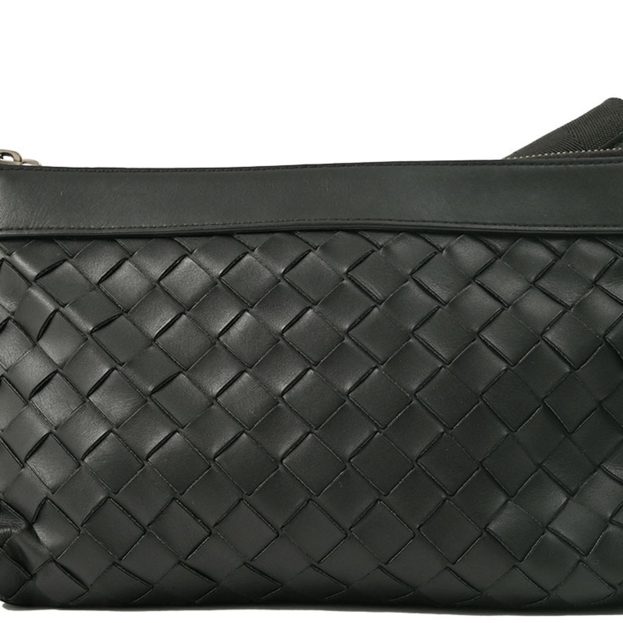 Bottega Veneta Bottega Veneta Intrecciato Duo Bag Shoulder Black 651938 Men's Clutch BOTTEGA VENETA Size ONE SIZE - 3 Thumbnail