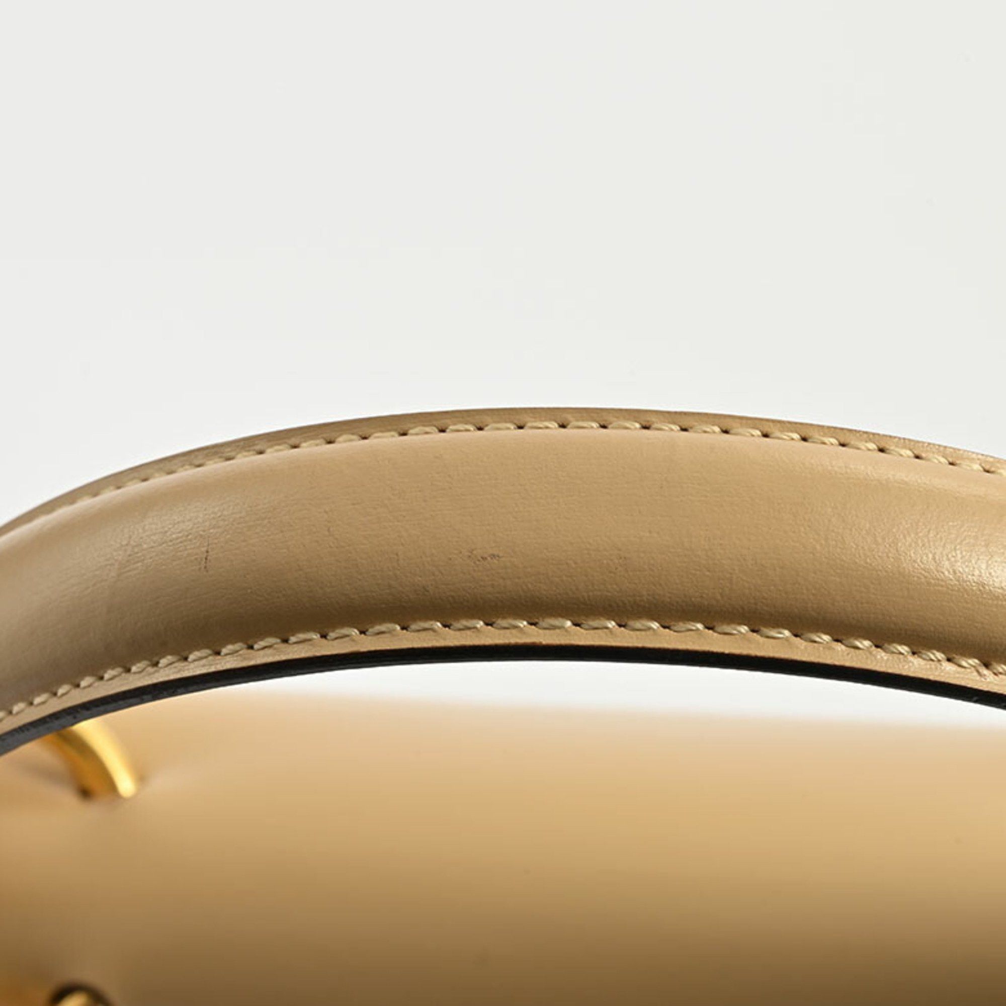 Celine Celine Old W Flap Ring Handbag Beige Women's Leather CELINE Size ONE SIZE - 5 Thumbnail