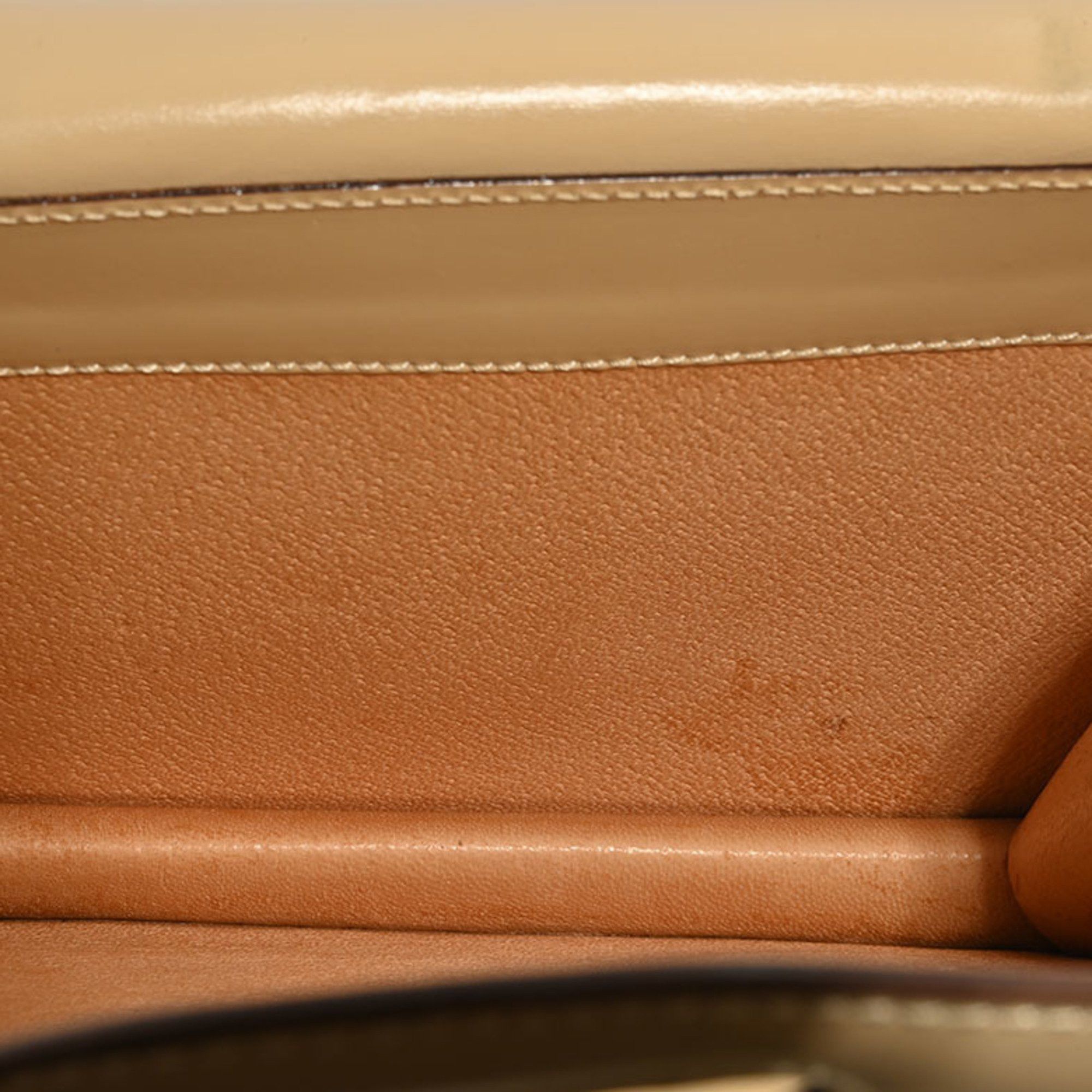 Celine Celine Old W Flap Ring Handbag Beige Women's Leather CELINE Size ONE SIZE - 10 Thumbnail