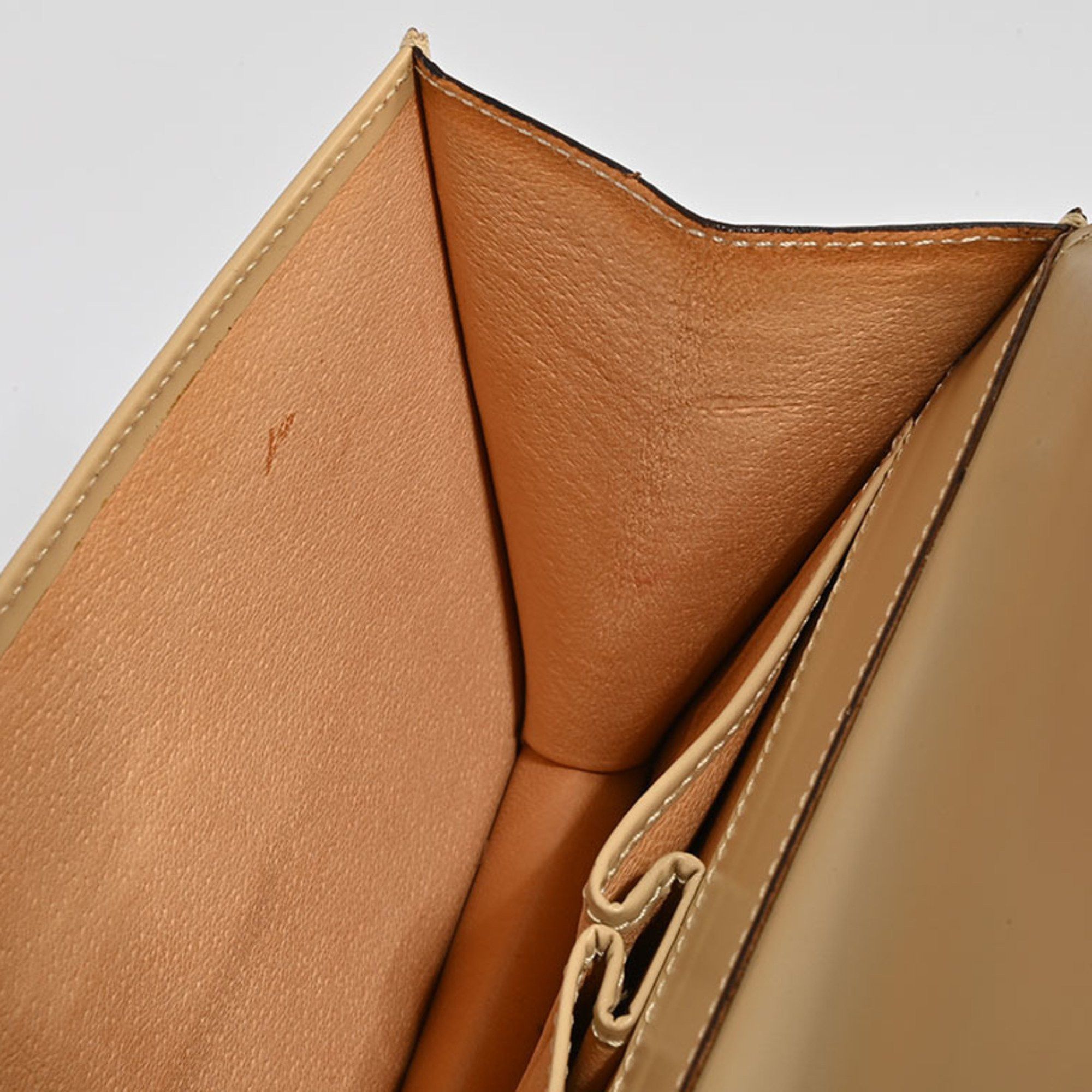Celine Celine Old W Flap Ring Handbag Beige Women's Leather CELINE Size ONE SIZE - 11 Thumbnail