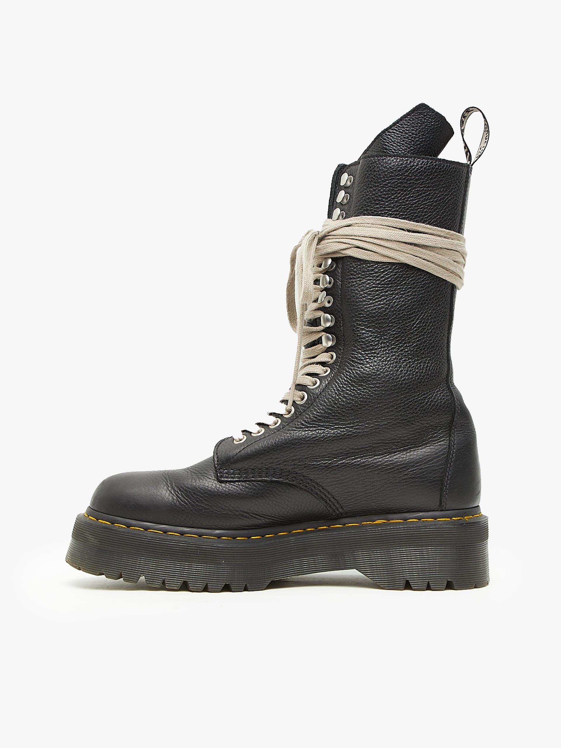 Rick Owens Black Leather Boots Size US 10 / EU 43 - 3 Thumbnail