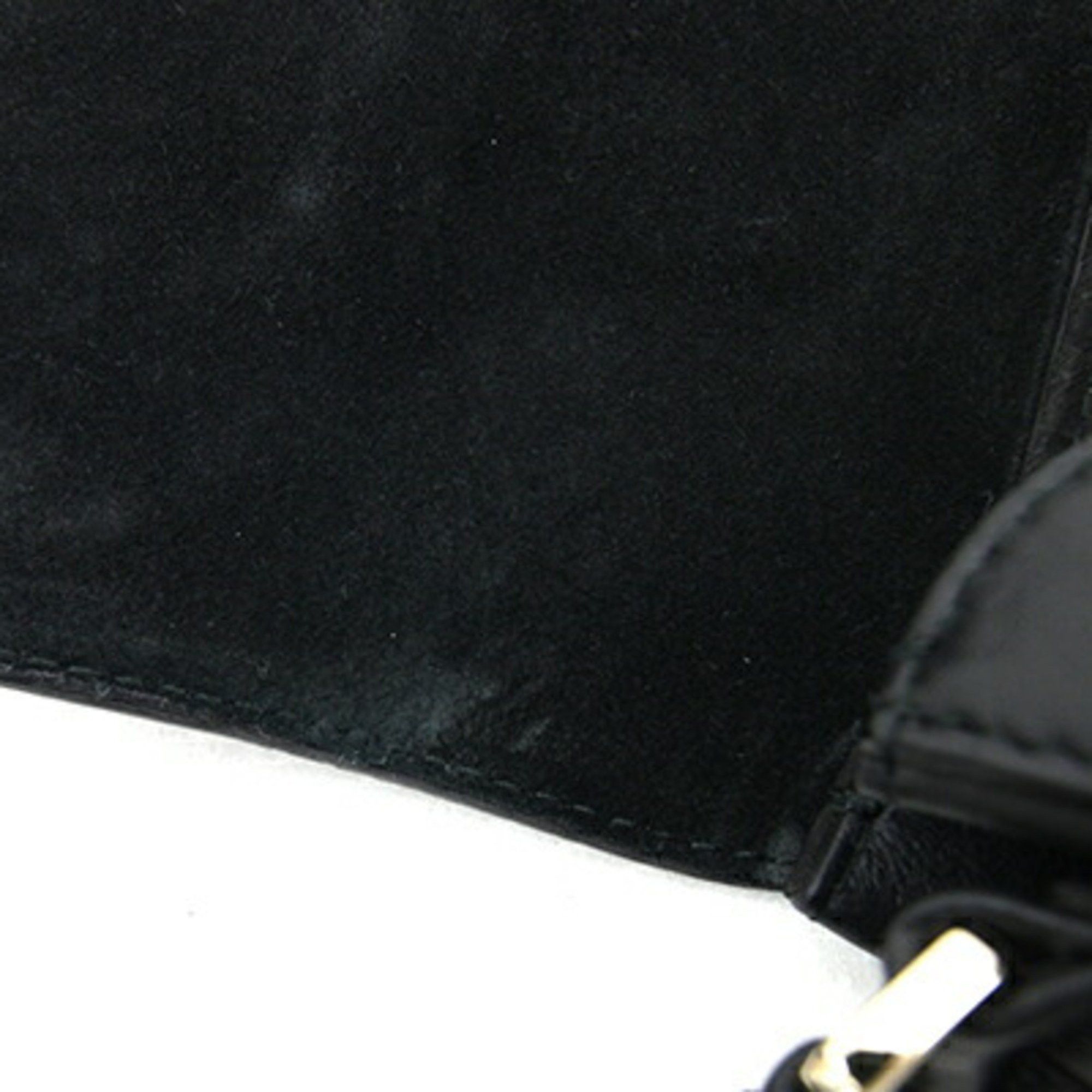 Furla FURLA Shoulder Bag Hashtag Black Leather Studded Pochette Women's Size ONE SIZE - 7 Thumbnail