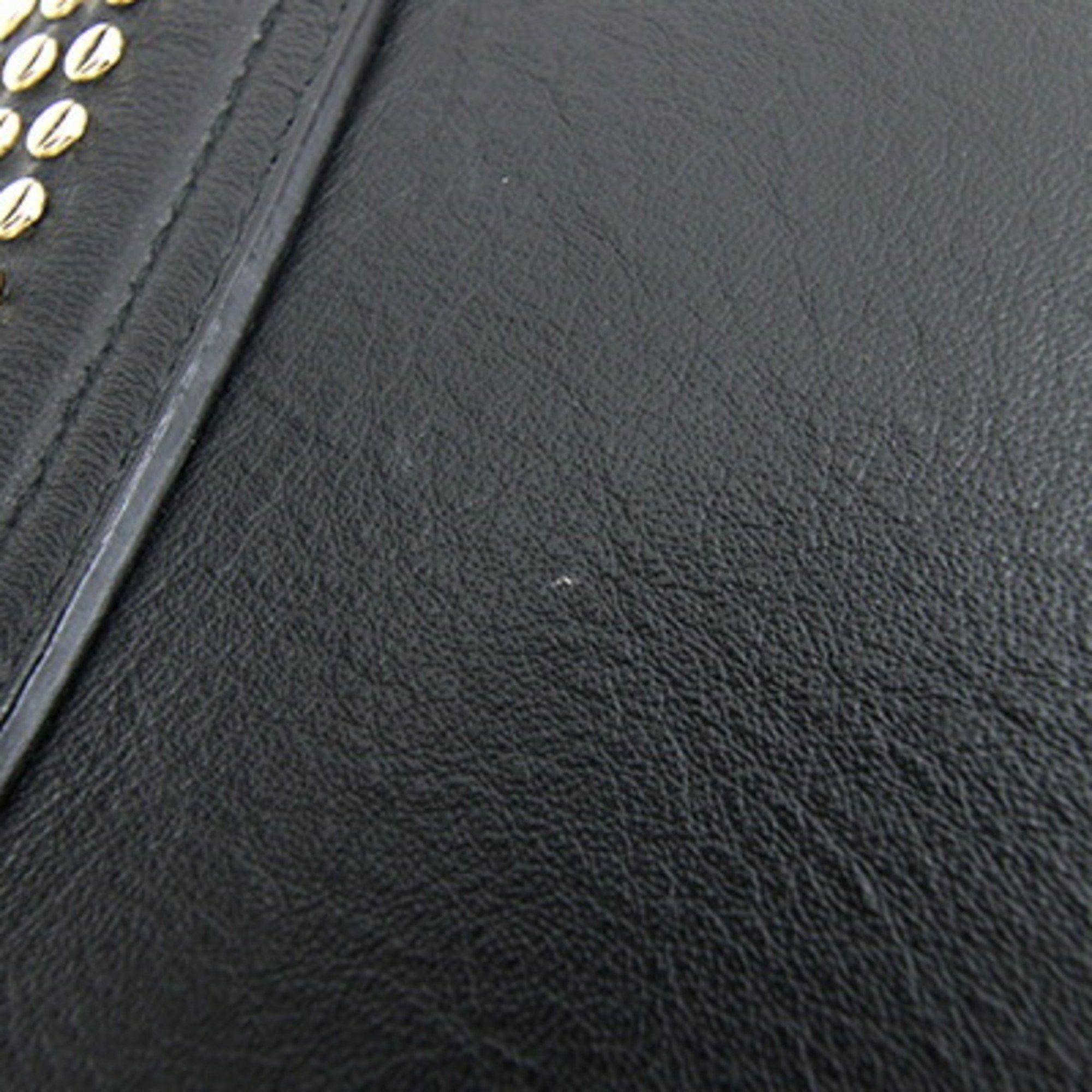 Furla FURLA Shoulder Bag Hashtag Black Leather Studded Pochette Women's Size ONE SIZE - 4 Thumbnail