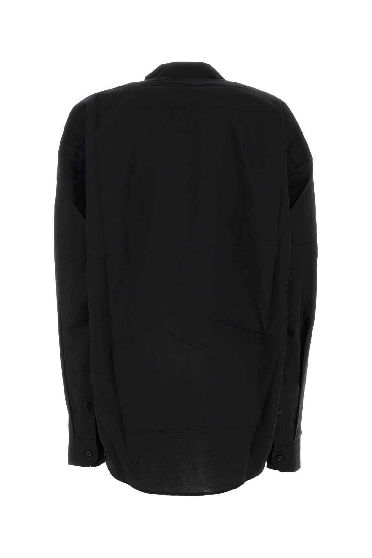 Y/Project Black Poplin Oversize Shirt Size S / US 4 / IT 40 - 2 Thumbnail