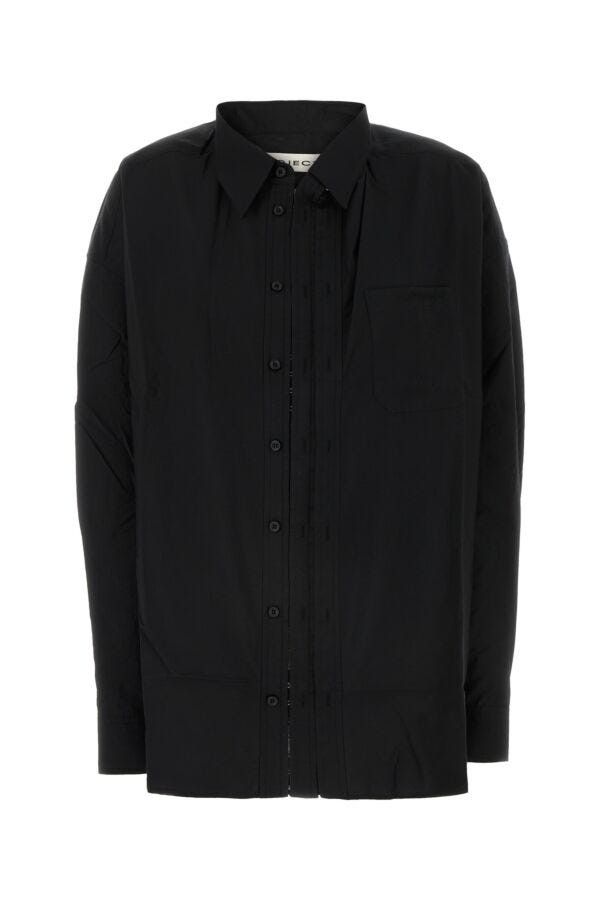 Y/Project Black Poplin Oversize Shirt Size S / US 4 / IT 40 - 3 Thumbnail