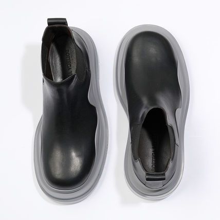 Bottega Veneta Tire Ankle Chelsea Boot with grey sole