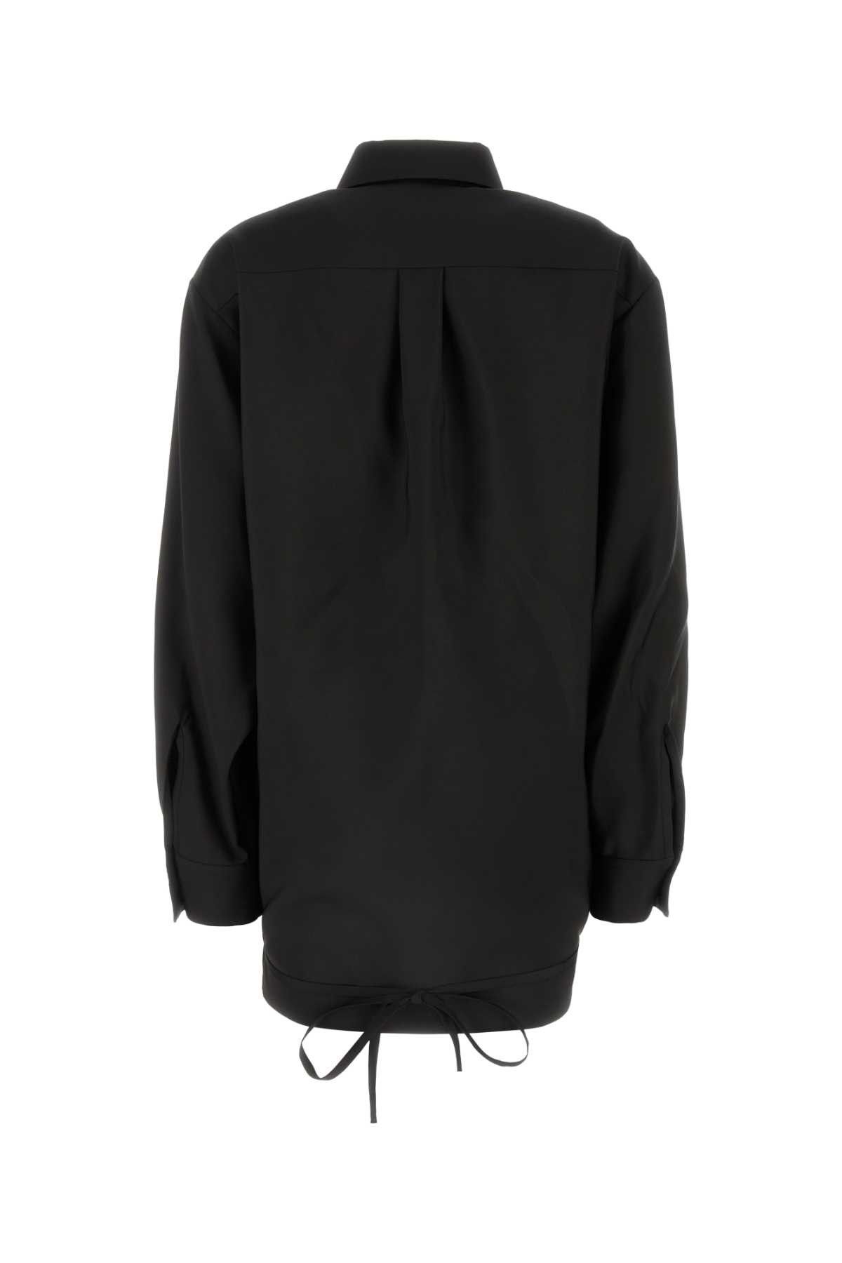 Valentino Black Wool Blend Shirt Size M / US 6-8 / IT 42-44 - 2 Thumbnail