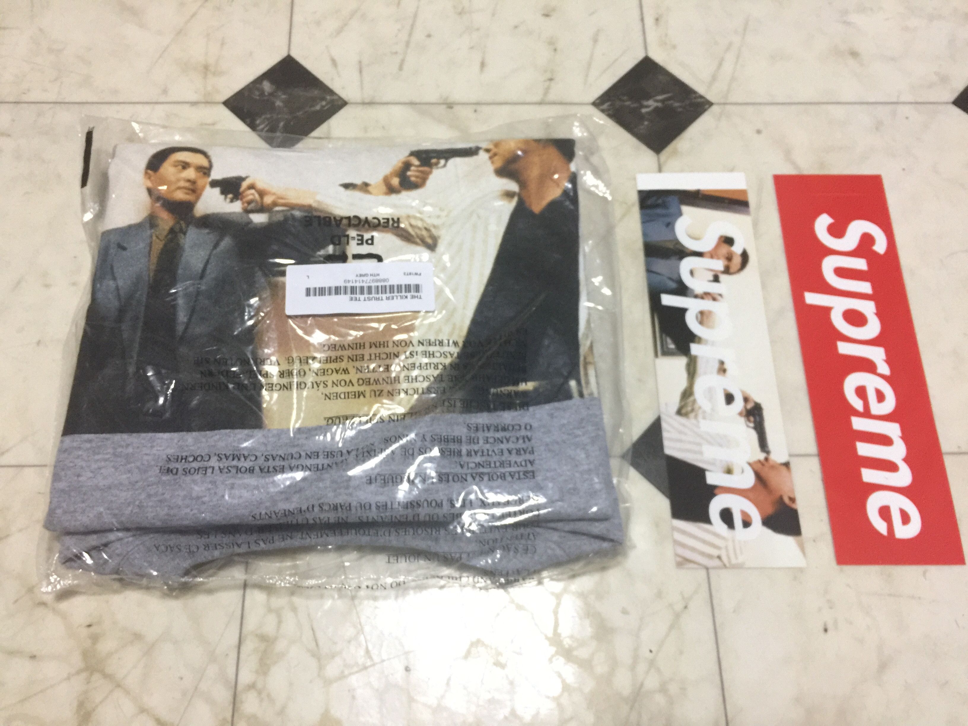 Supreme Supreme The Killer Trust Tee Heather Grey | Grailed