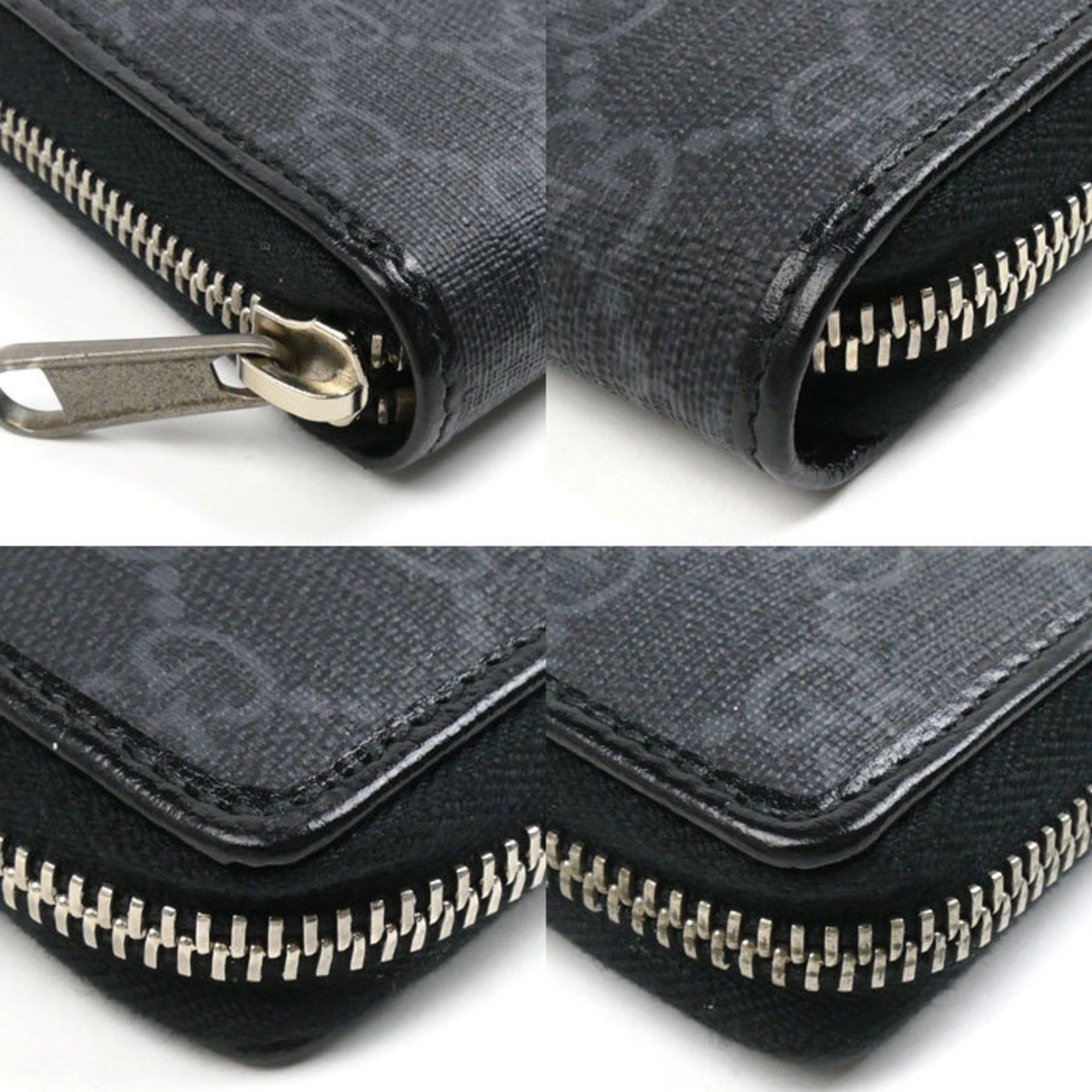 Gucci Gucci Interlocking G Zip Around Long Wallet Round Black 673003 Men's Size ONE SIZE - 6 Thumbnail