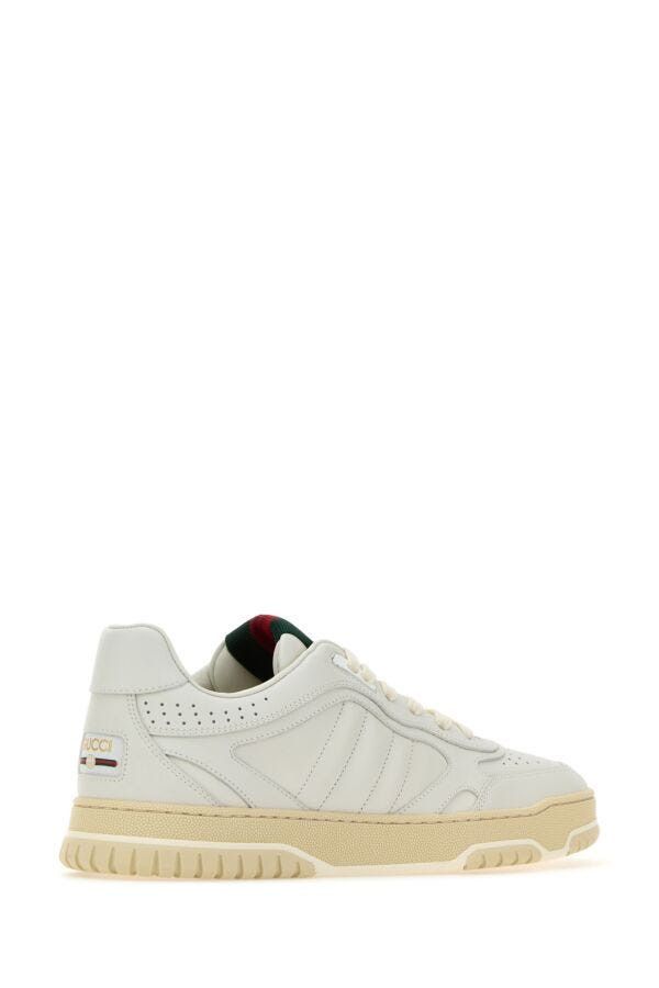 Gucci White Leather Re-Web Sneakers Size US 10 / IT 40 - 5 Thumbnail