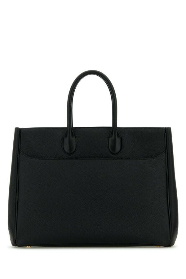 Burberry Black Leather Medium Rocking Horse Handbag Size ONE SIZE - 5 Thumbnail