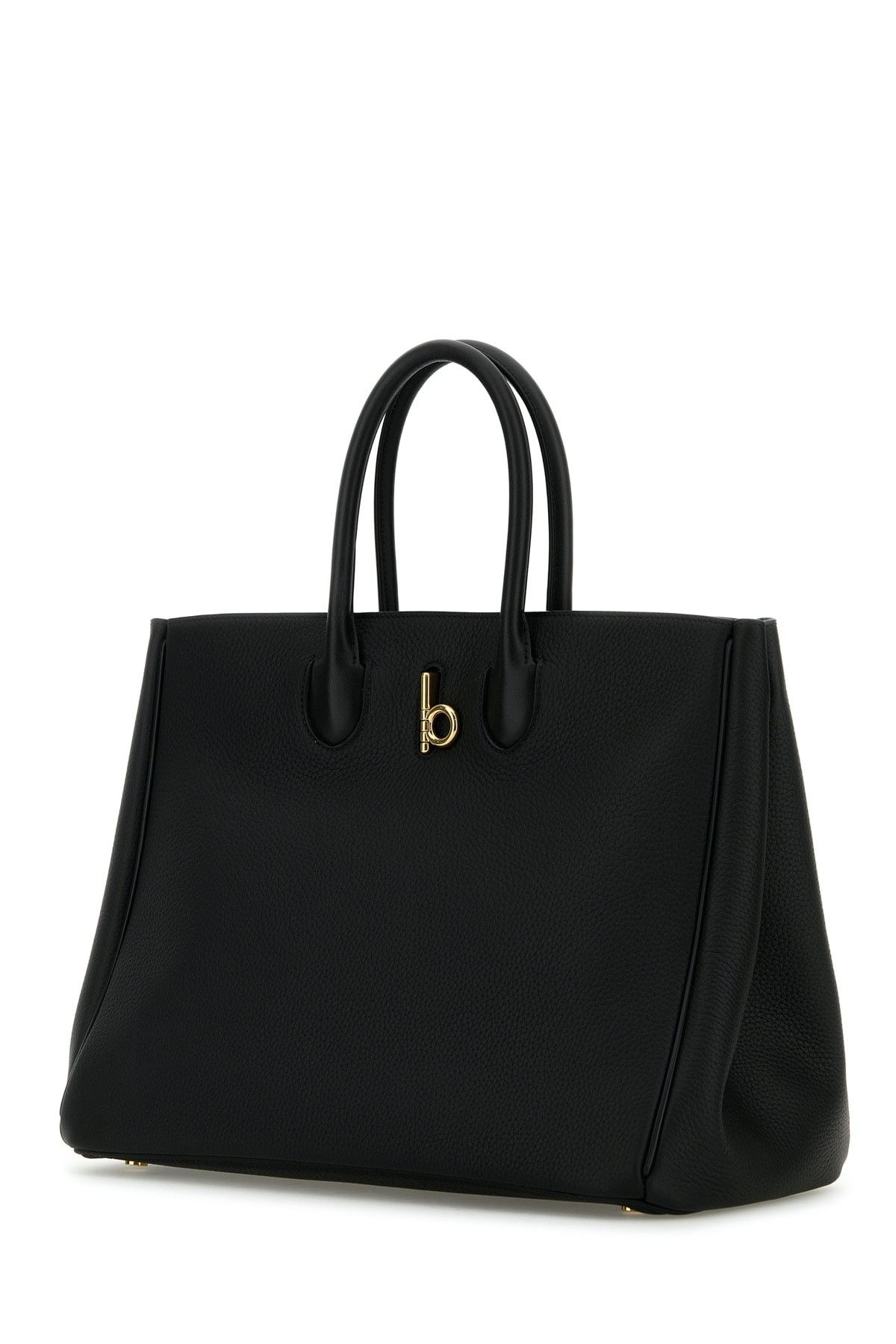 Burberry Black Leather Medium Rocking Horse Handbag Size ONE SIZE - 2 Thumbnail