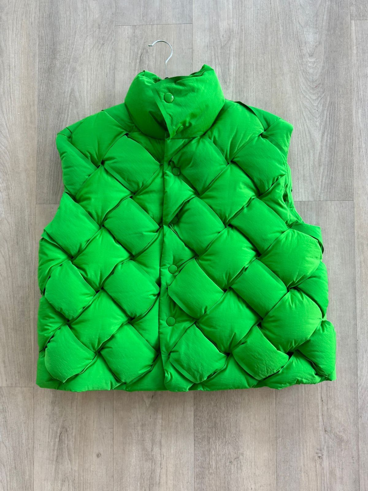 Bottega Veneta Tech Quilted Intrecciato Padded Shell Vest in Green Size US XXS / EU 40 - 2 Thumbnail