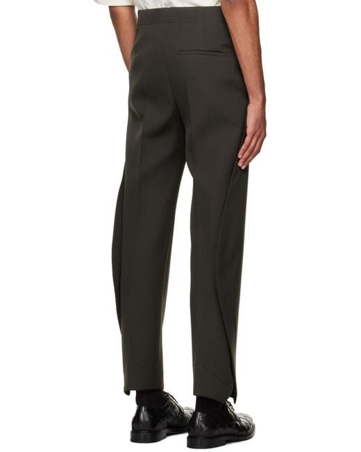Bottega Veneta Curved Shapped Wool Trousers Size US 34 / EU 50 - 2 Thumbnail