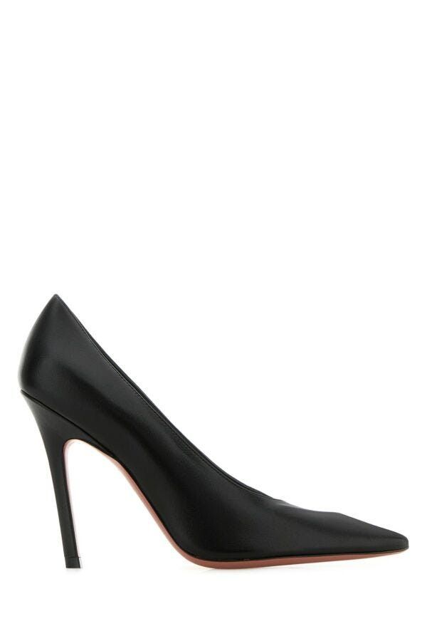 Amina Muaddi Christine Pump 100 Nappa Black 100 Size US 9 / IT 39 - 3 Thumbnail