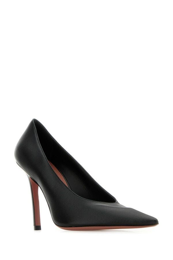 Amina Muaddi Christine Pump 100 Nappa Black 100 Size US 9 / IT 39 - 4 Thumbnail