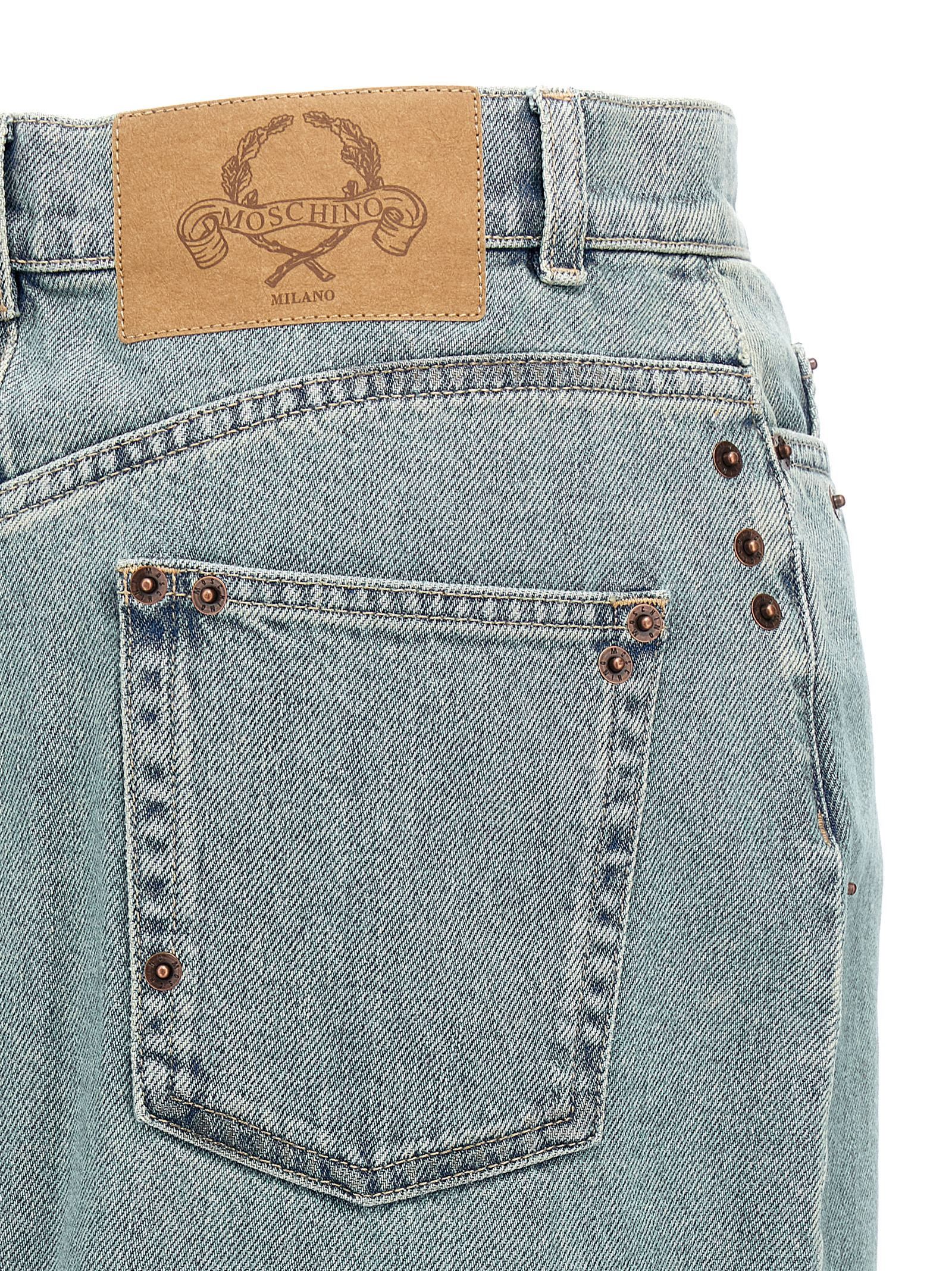 Moschino Rivets Denim Skirt Size 27" / US 4 / IT 40 - 4 Thumbnail