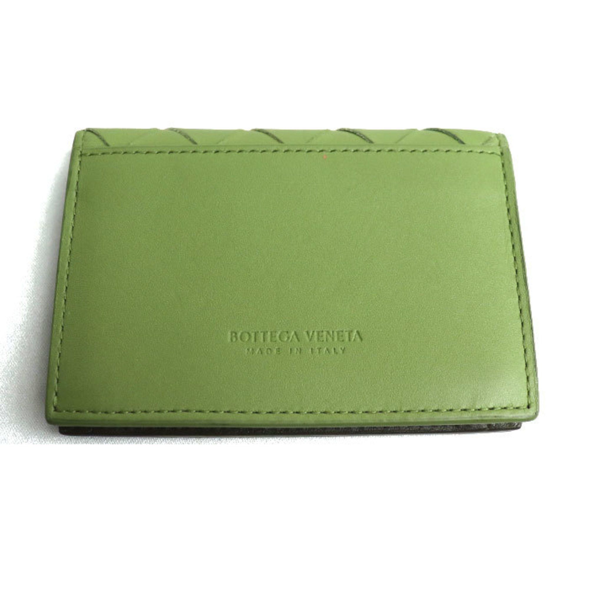 Bottega Veneta BOTTEGAVENETA Bottega Veneta Intrecciato Business Card Case Green 605720 Men's Size ONE SIZE - 2 Thumbnail